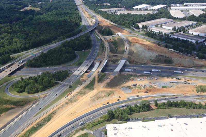 I-77 Express Lanes construction works - July 2018