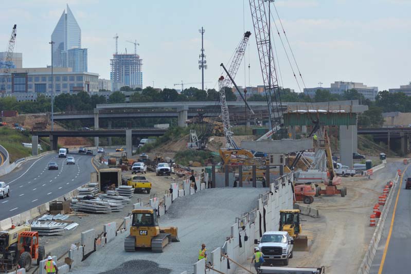 I-77 Express Lanes construction works - July 2018