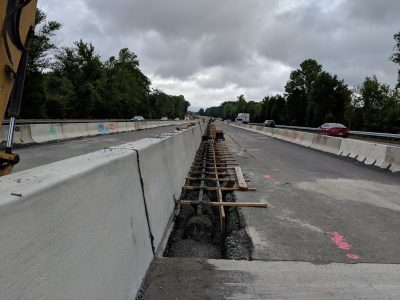 I-77 Express Lanes construction works - August 2018