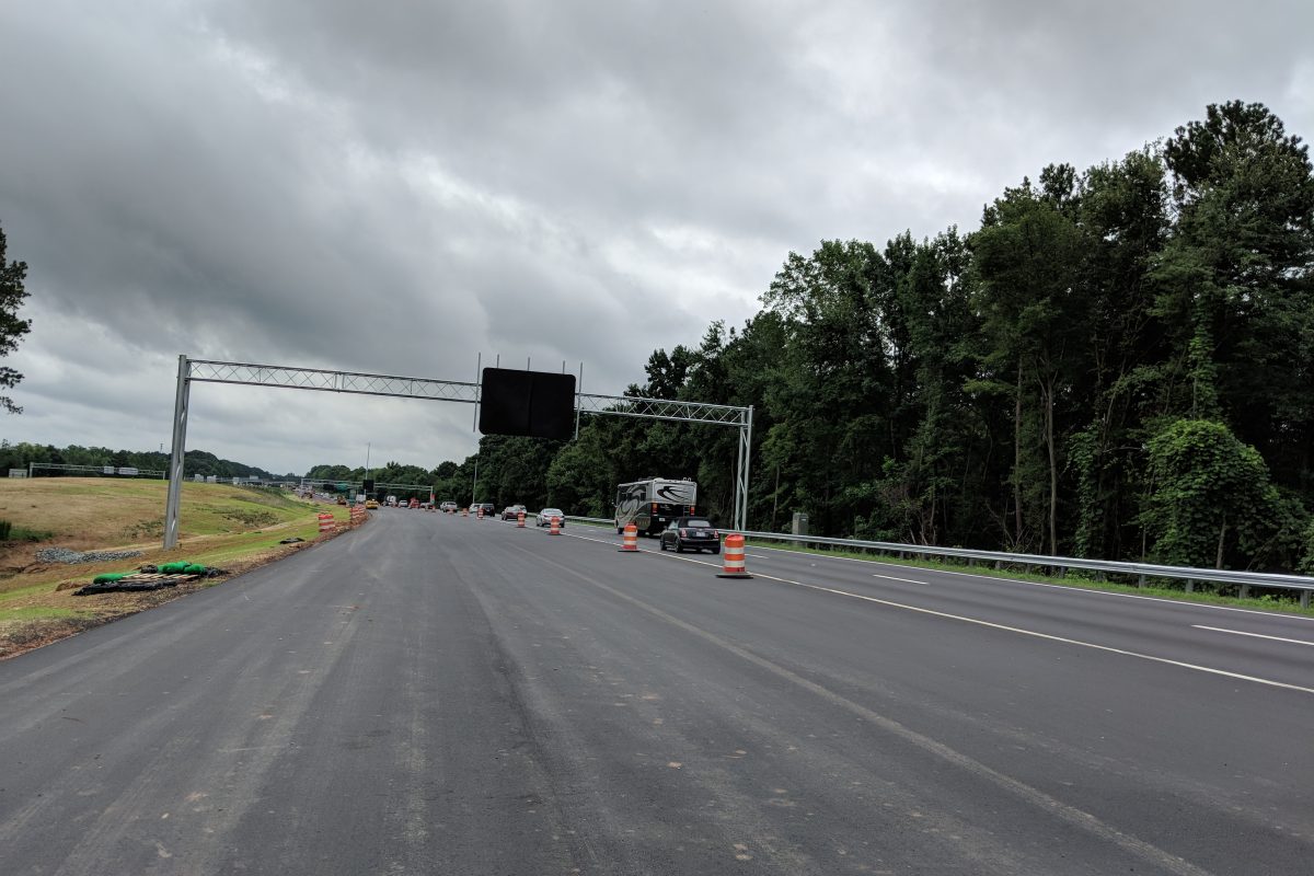 I-77 Express Lanes construction works - August 2018
